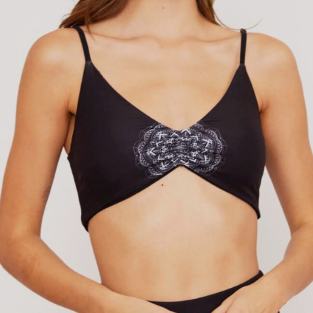 Wolven luna ruched top reversible NWT